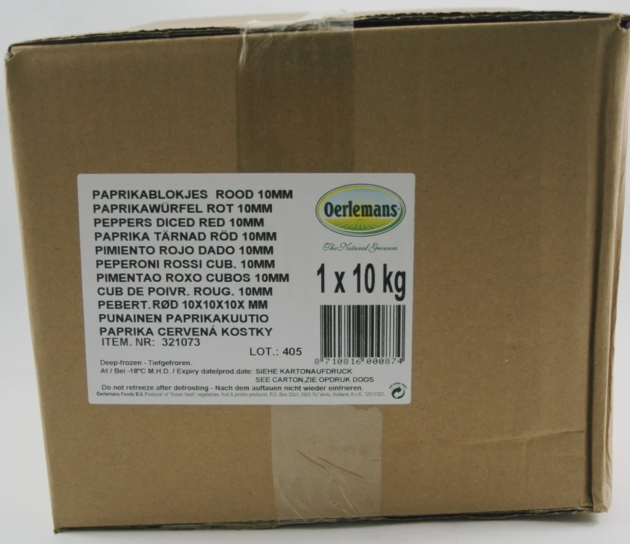 Paprika röd tärnad