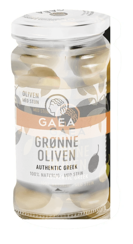 Gaea Hele Grønne Oliven 8x300g
