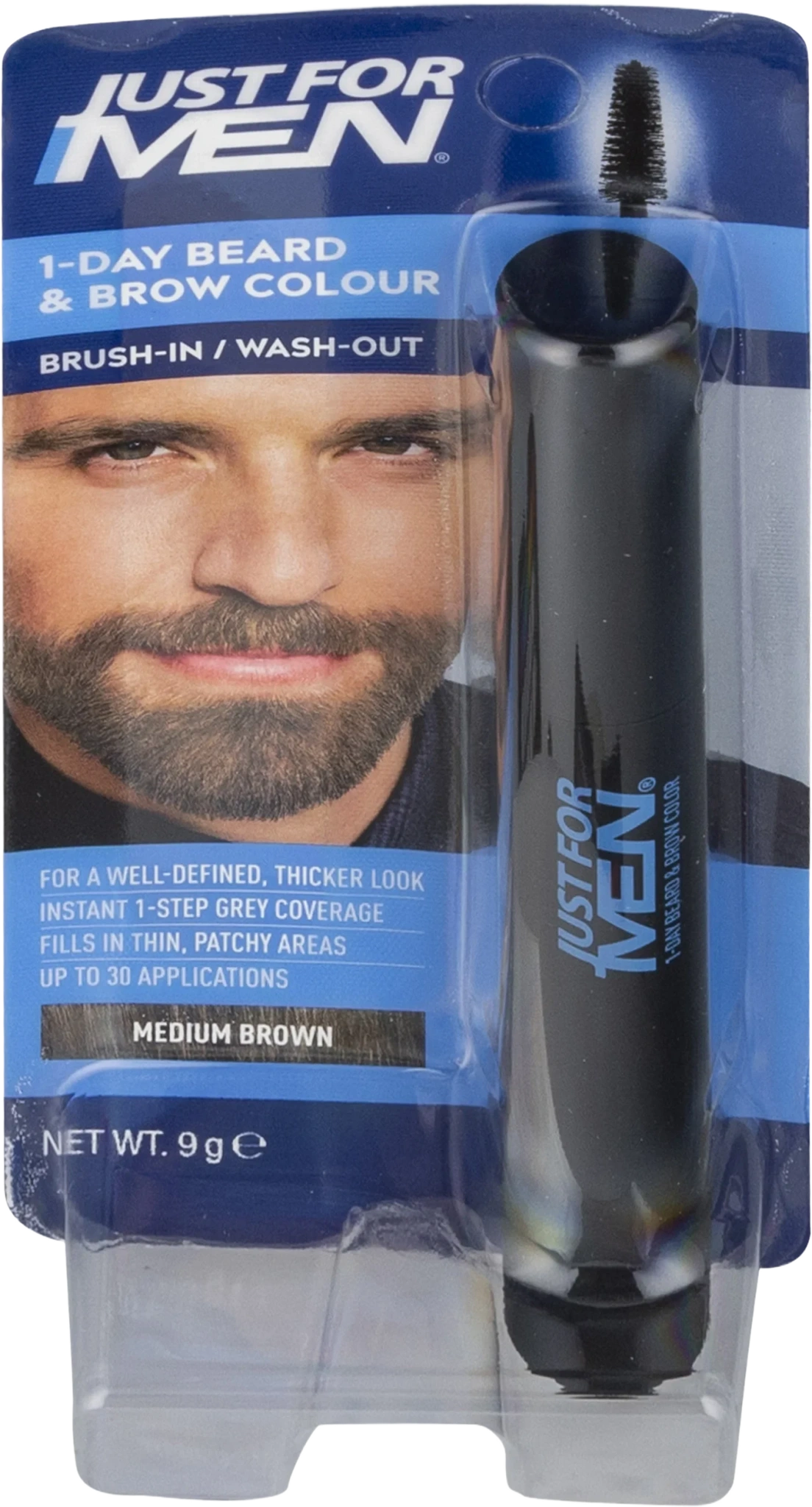 1-DAY BEARD & BROW COLOUR, MEDIUM BROWN