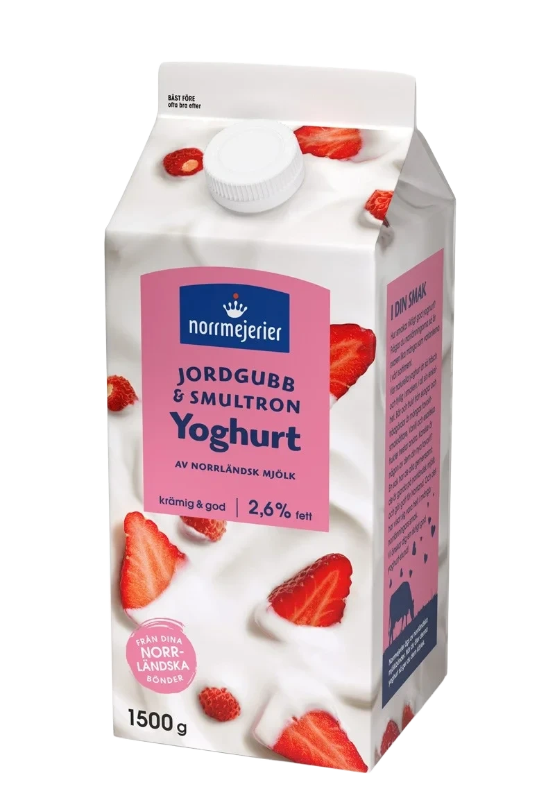 Norrmejerier Fruktyoghurt 2.6% Jordgubb/Smultron