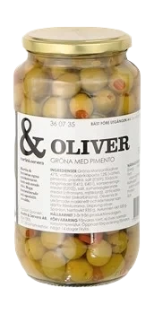Oliver gröna m pimento