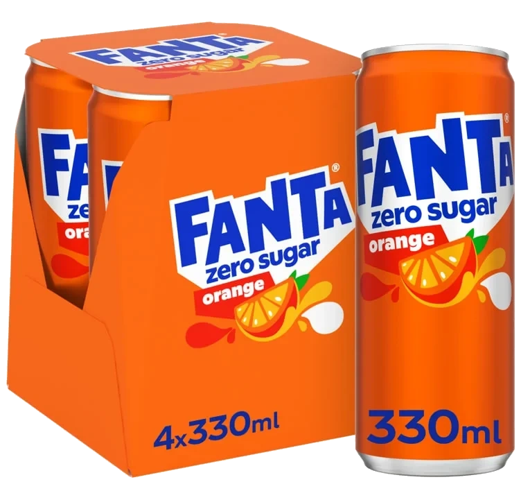 Fanta Orange Zero Sugar 0,33lx4bx