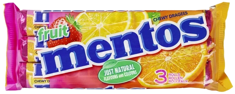 Mentos Fruit 3-pack
