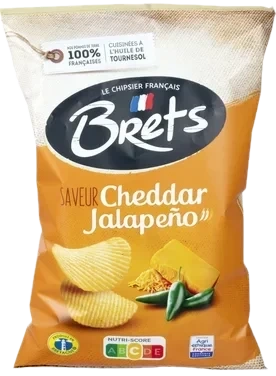 Potetchips m/cheddar & jalapeño  125g