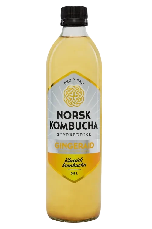 Norsk Kombucha 0,5l,gul Gingerade