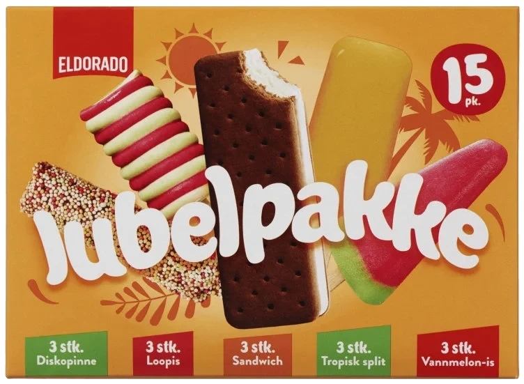 Jubelpakke Iskrem 15stk Eldorado