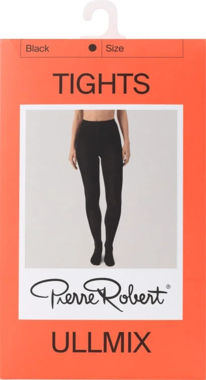 Wool Tights Black 36-40 Pierre Robert