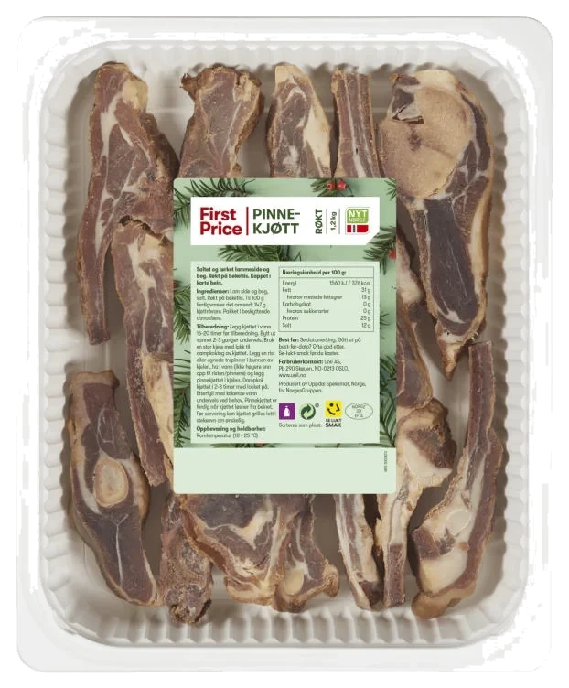 Pinnekjøtt Røkt Ca1,2kg First Price