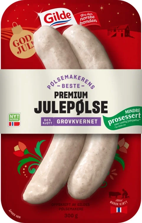 Julepølse Grovkvernet 300g Enh