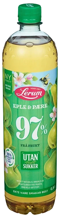 Lerum Eple-pæresaft Utan Tilsett Sukker