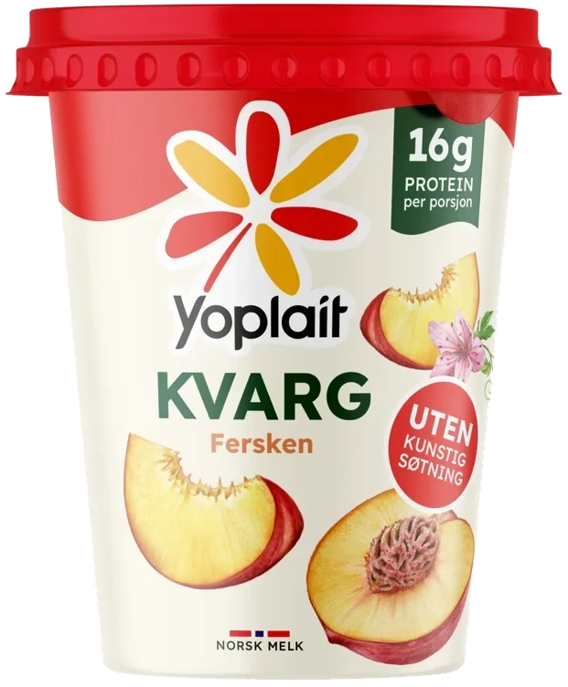 Yoplait kvarg fersken  420g