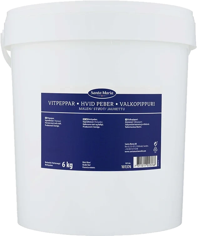 Hvit pepper malt  6kg