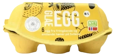 6 Glade Egg Fra Smilande Høner Fra Sviland