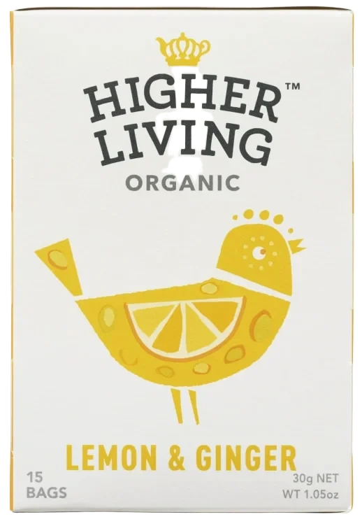 Lemon Ginger Te Økologisk 15pos Higher Living