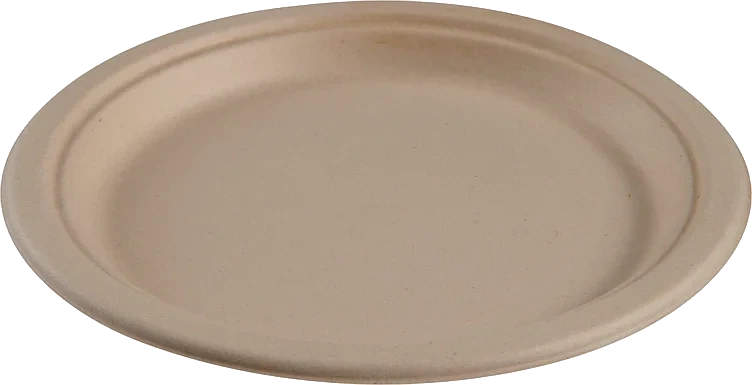 Fibertallerken natur bagasse komposterbar 18cm  50stk
