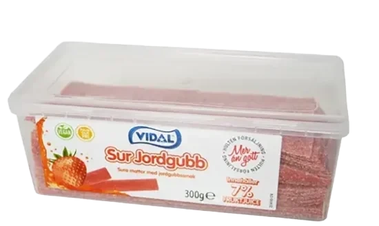 Vidal Sour Strawberry Belts 265g