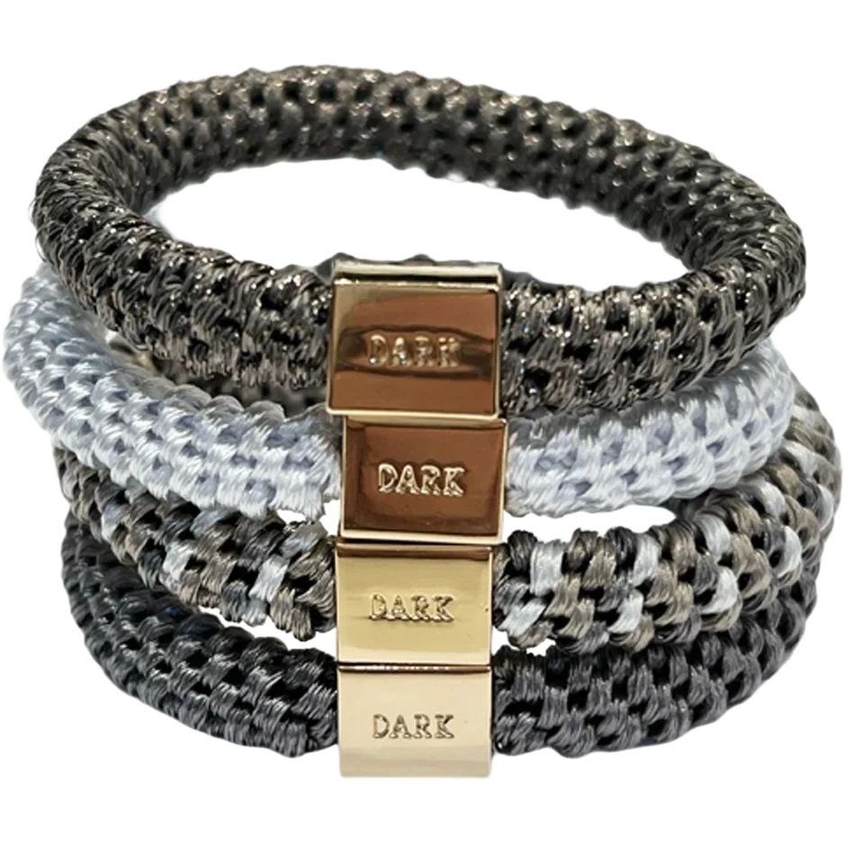 Dark Fat Hair Ties 4 Pk Combo