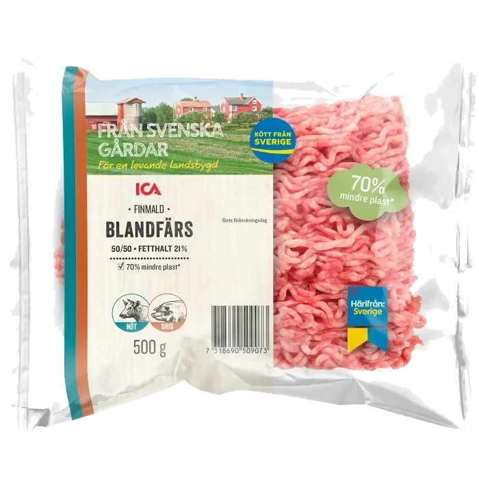 Blandfärs Färsk 21% 500g ICA