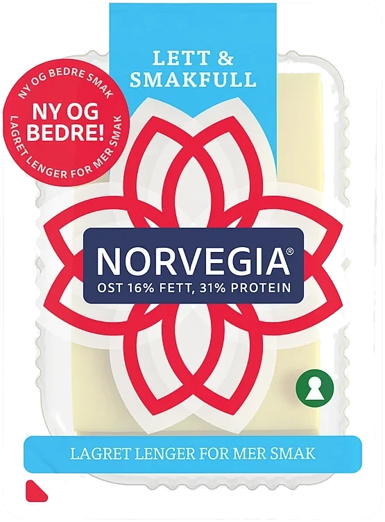 Norvegia lett skiv 16%   150g