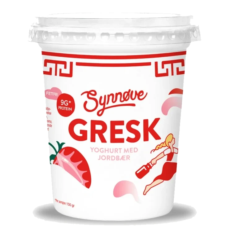 Yoghurt Gresk Jordbær 350g Synnøve
