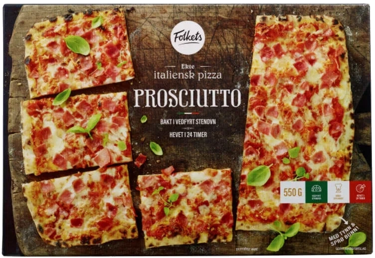 Pizza Prosciutto 550g Folkets