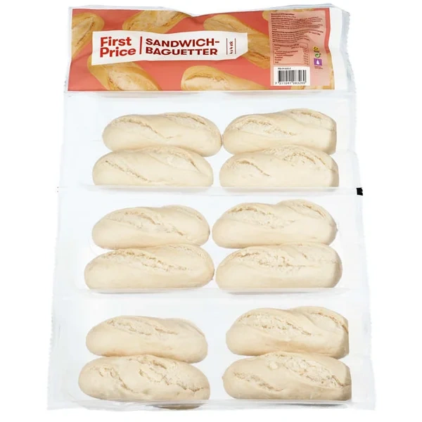 Sandwichbaguetter Fine 16x75g First Price