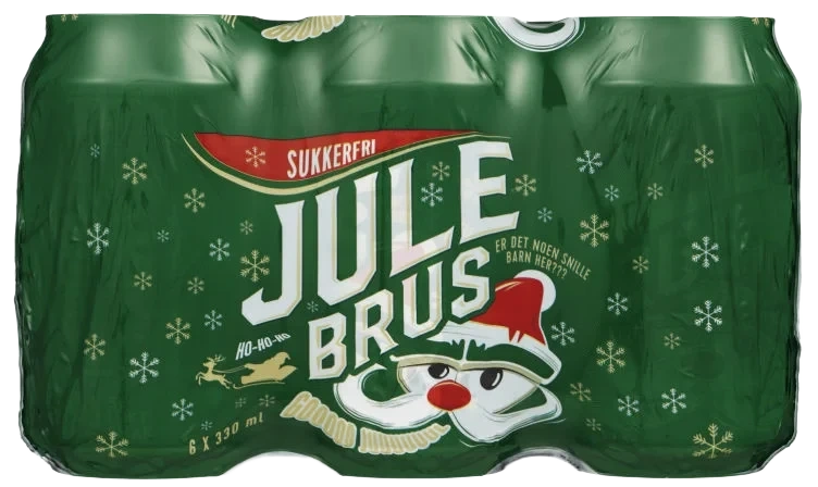 Julebrus u/Sukker 0,33lx6 boks