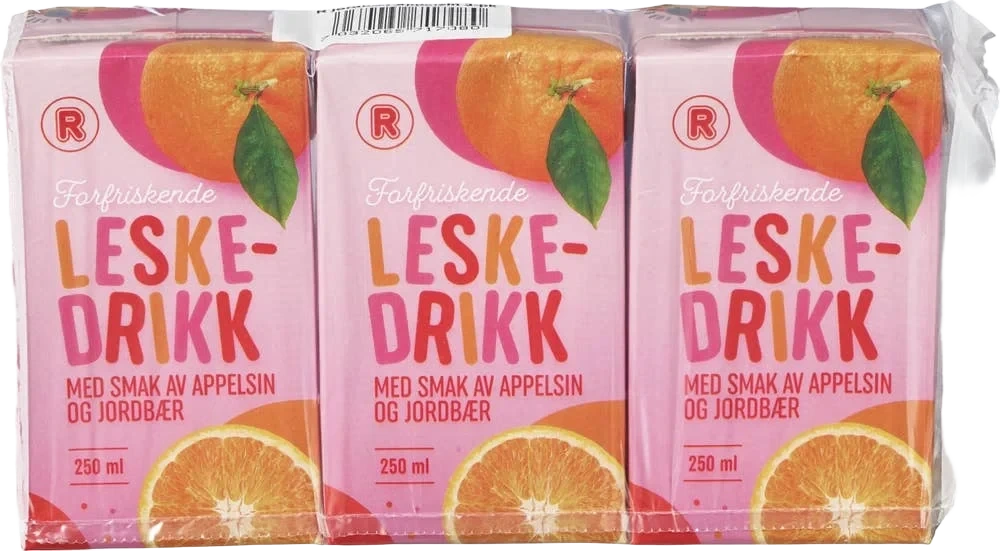 Appelsin & Jordbær 3 stk, 0,75 l