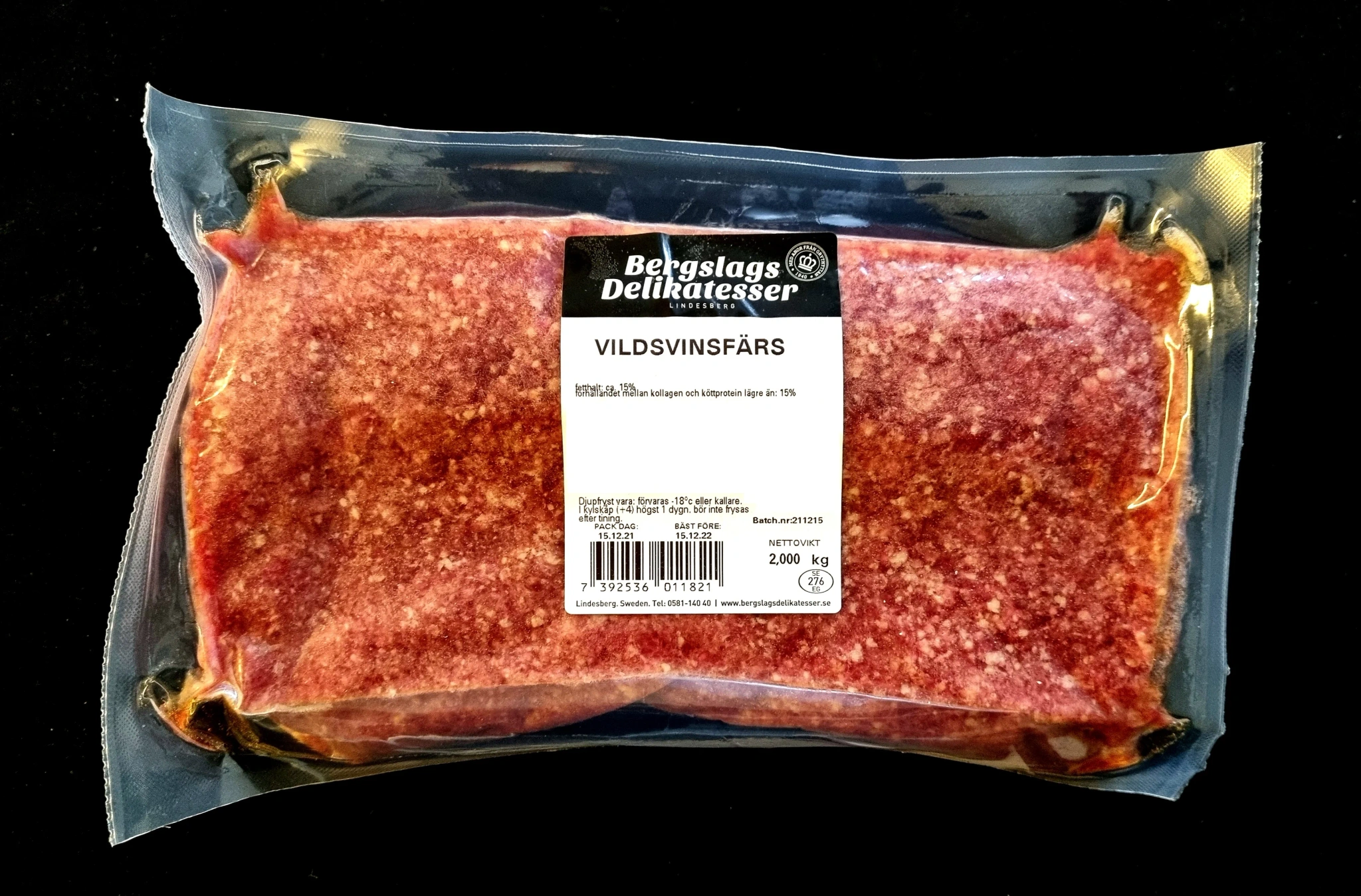 Vildsvinsfärs 2 kg