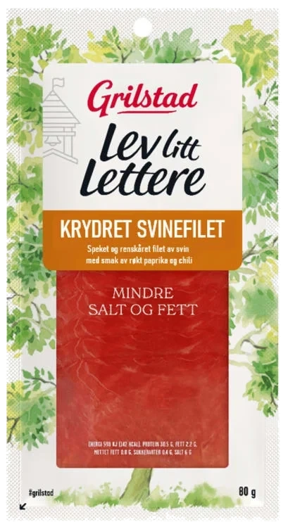 Svinefilet Speket Urtemarinert 80g Grilstad