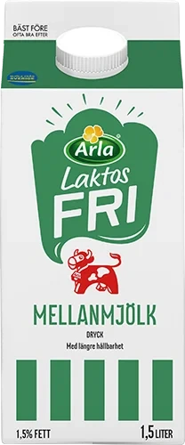 Laktosfri mellanmjölkdryck 1.5%