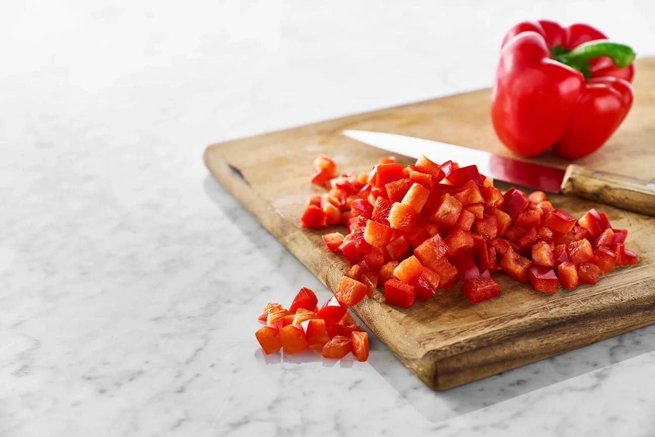 Paprika röd tärnad
