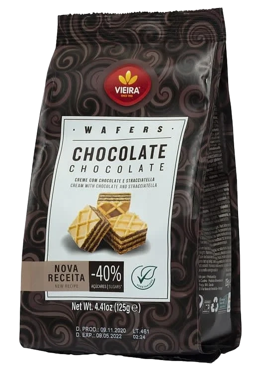 Vaffelkjeks Sjokolade 125g Vieira
