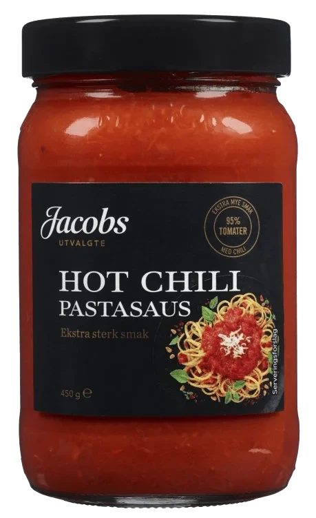 Pastasaus Hot Chili 450g Jacobs Utvalgte