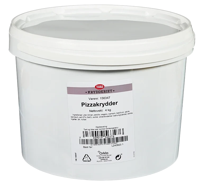 Toro Krydderiet Pizzakrydder 4kg
