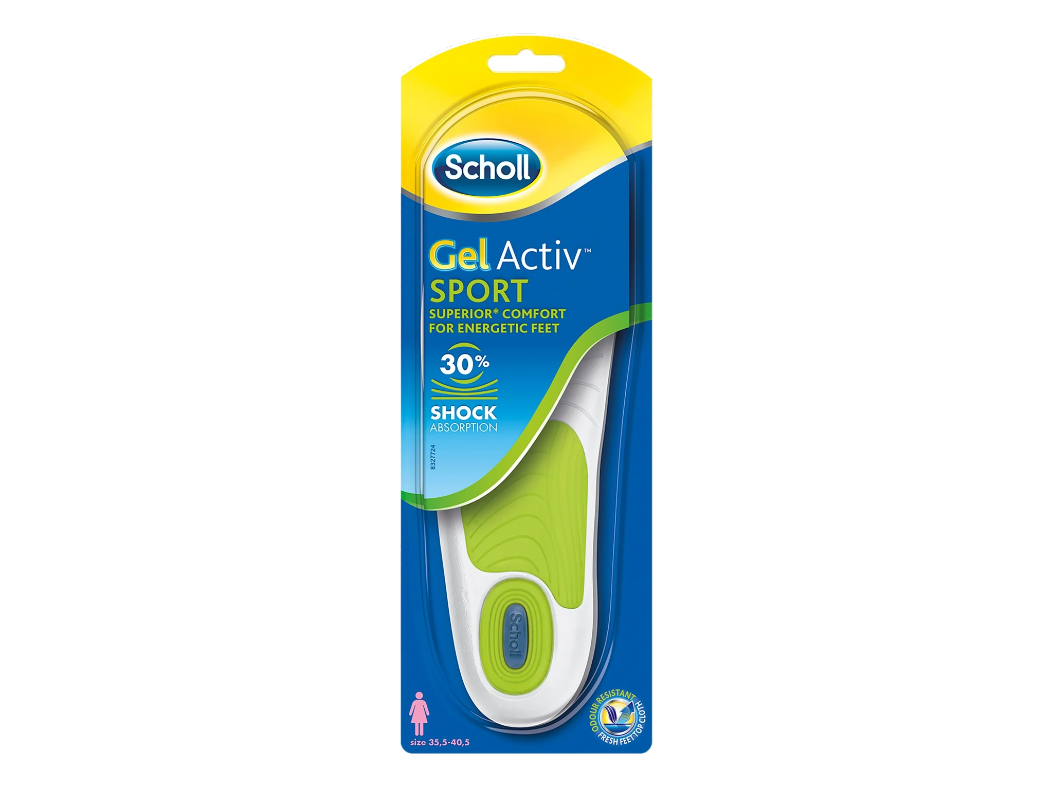 Scholl Gel Active Sport Såle Kvinne, 35,5-40,5, 1 par