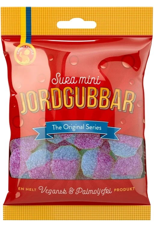 Sura Mini Jordgubbar Vegansk 80g