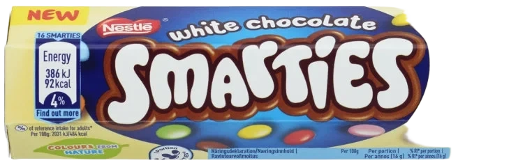 Smarties White Hexatube 34g