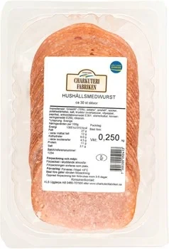 Hushållsmedwurst skivad