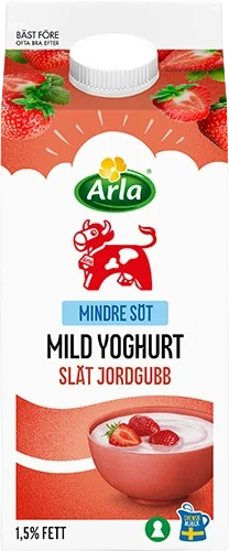 Mild yoghurt jordgubb lättsockrad 1.5%