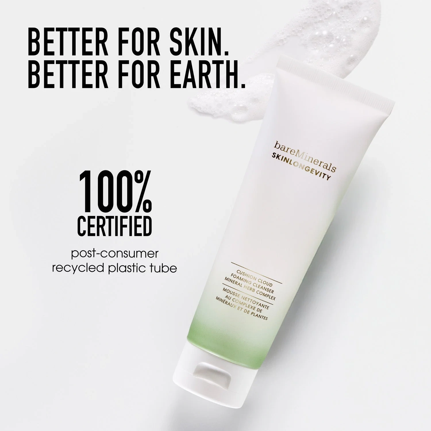 bareMinerals Skinlongevity Plush Gentle Foaming Cleanser