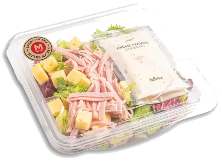 Salat-Bowl Meny Skinke & Østavind Ost pr stykk