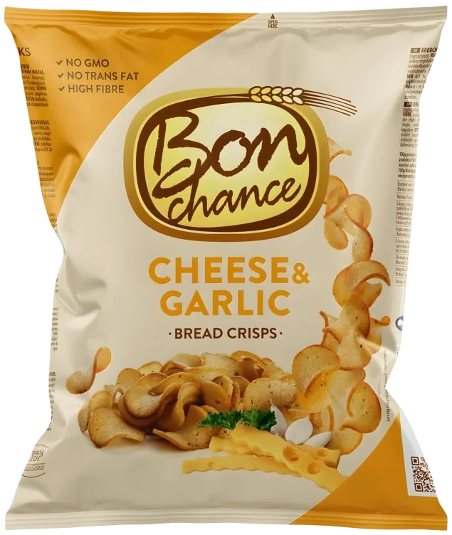Brødchips Ost&Hvitløk 120g Bon Chance