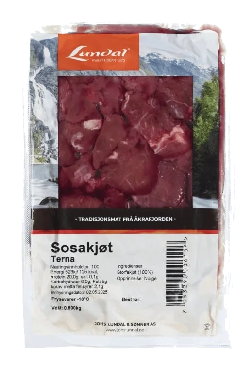Sosekjøtt Ternet 500g Lundal