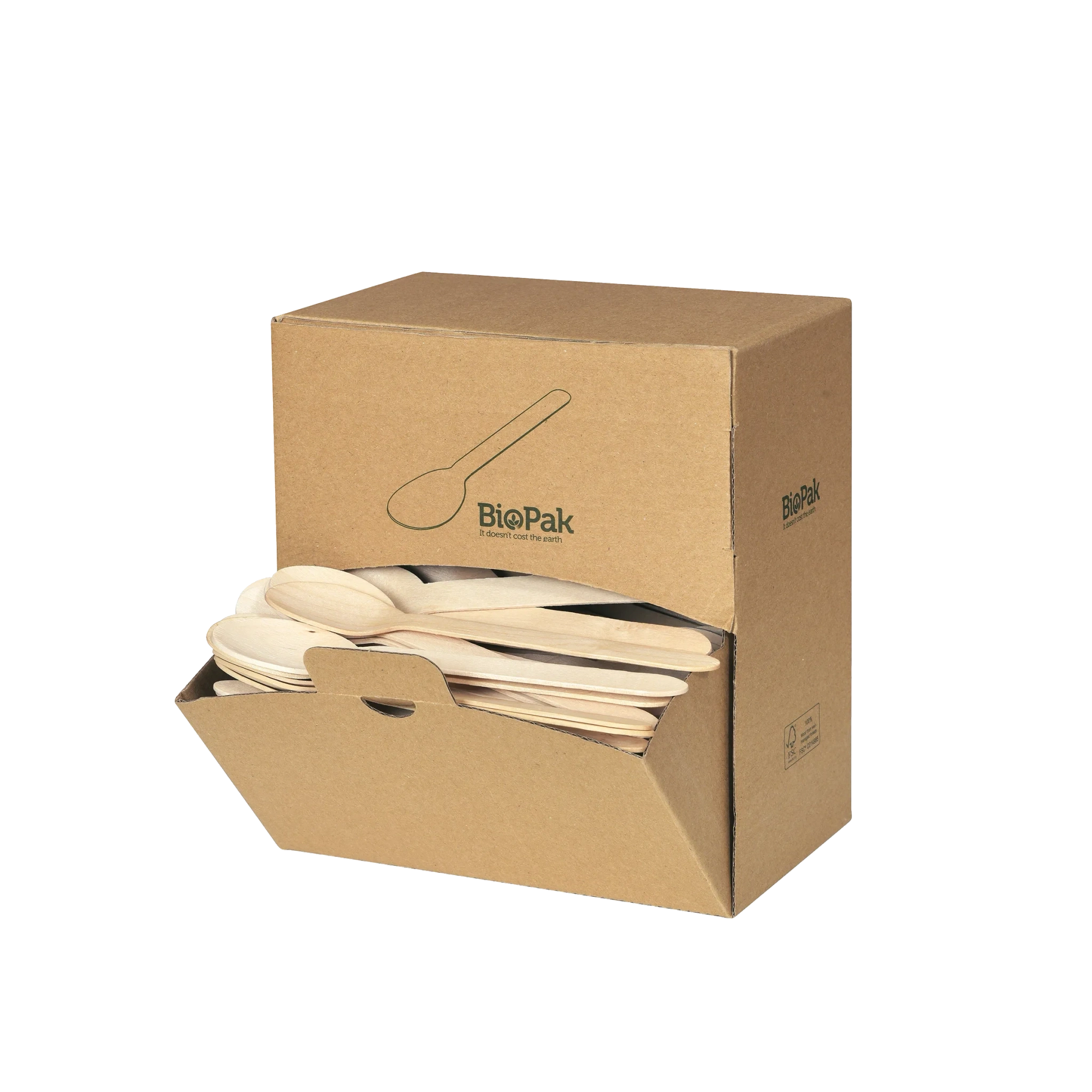 Vokset Tre Skje 16cm Dispenser 300stk
