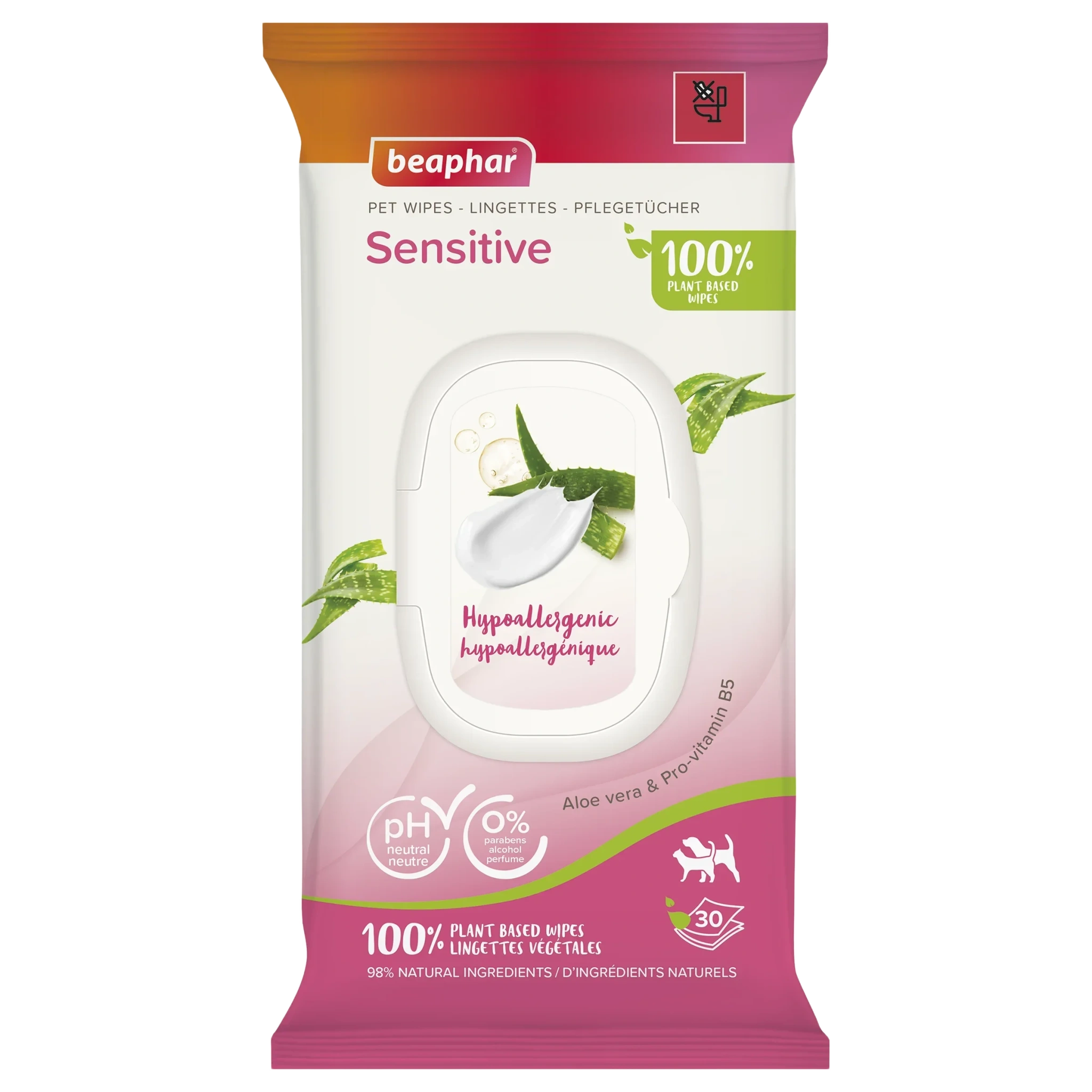Beaphar Djurvåtservetter Sensitive 30st