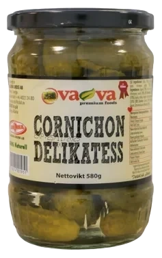 Agurk Cornichoni Vava 580g