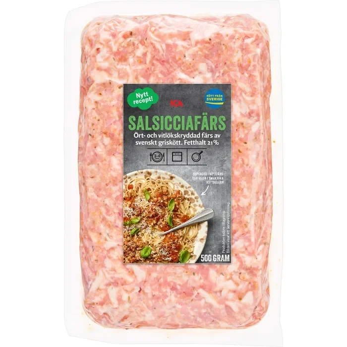 ICA Salsicciafärs av fläsk 21%