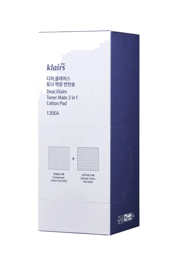 KLAIRS Toner Mate 2-in-1 Cotton Pad