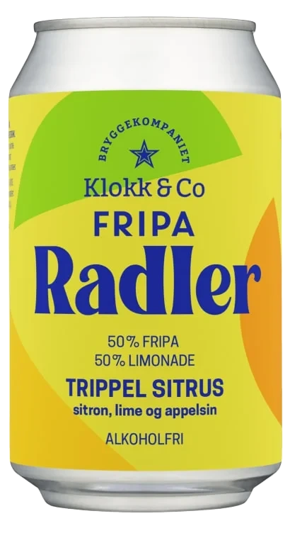 Fripa Radler Trippel Sitrus 0,33l boks Klokk&Co